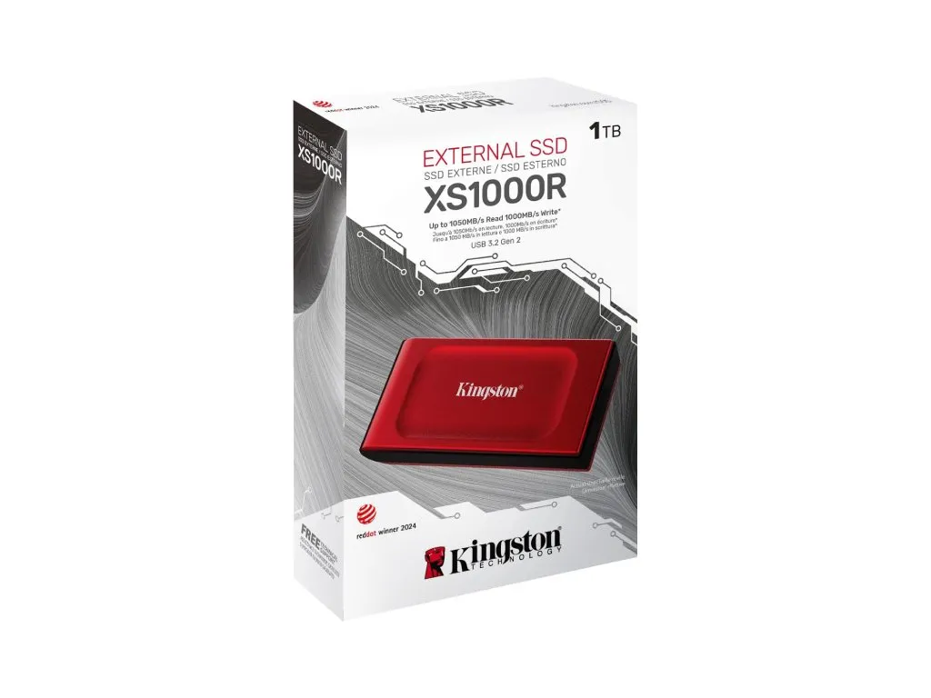 SSD KINGSTON XS1000 1000GB/eskterni/USB 3.2/crvena Slika 4
